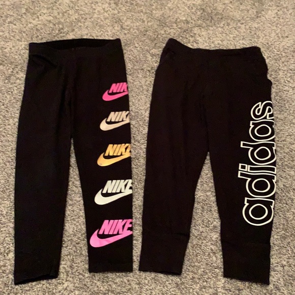Girls Nike Legging and Adidas Jogger Set - Picture 1 of 16